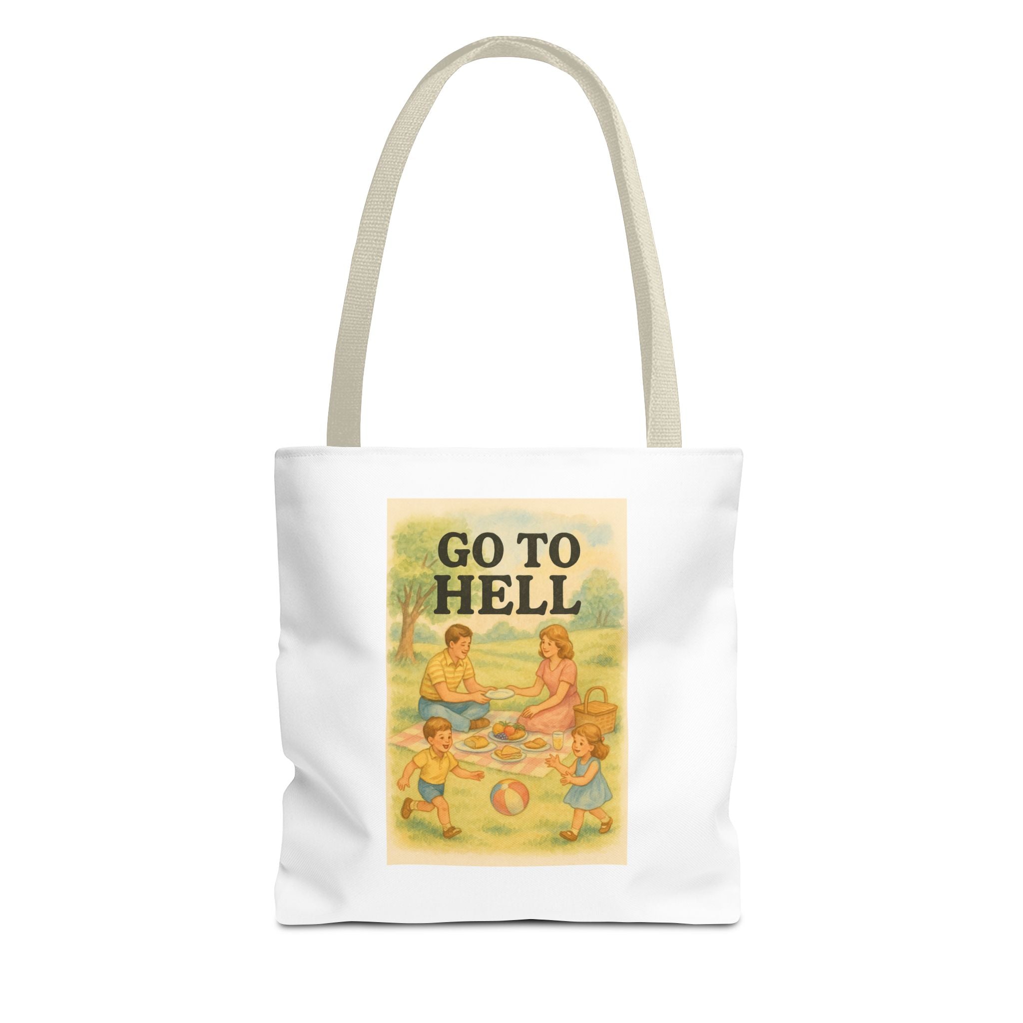 Go To Hell & Candy Chaos - Tote Bag  Fun Eco-Friendly Shoulder Bag
