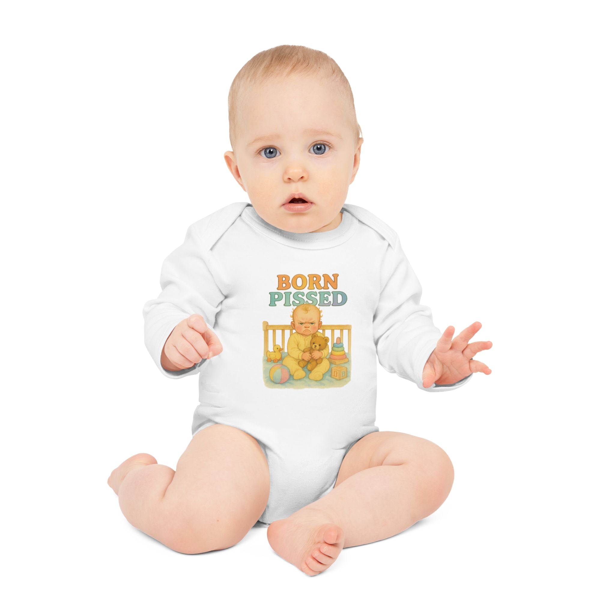 Born Pissed - Funny Baby Bodysuit