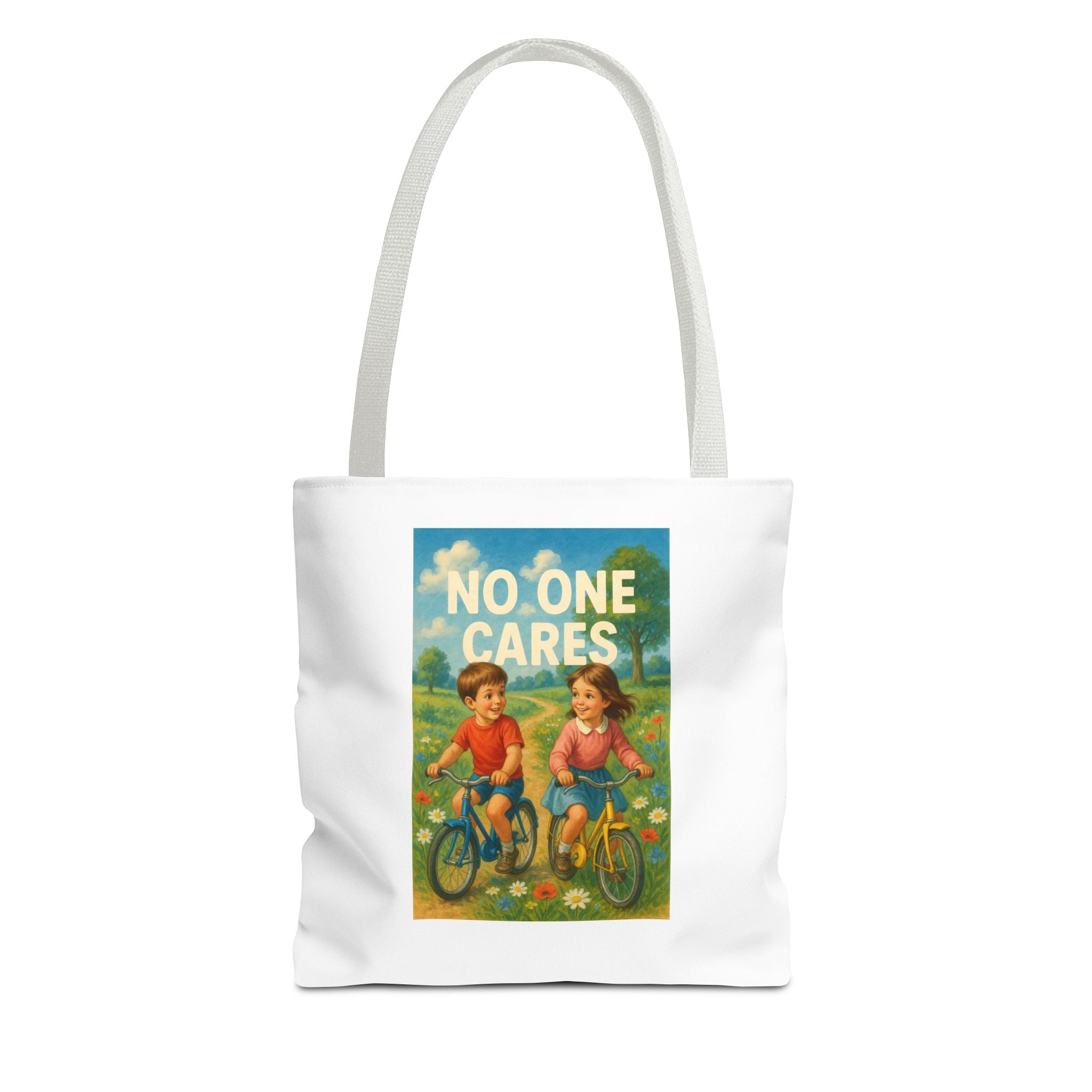 No One Cares & Candy Chaos - Tote Bag  Fun Eco-Friendly Shoulder Bag