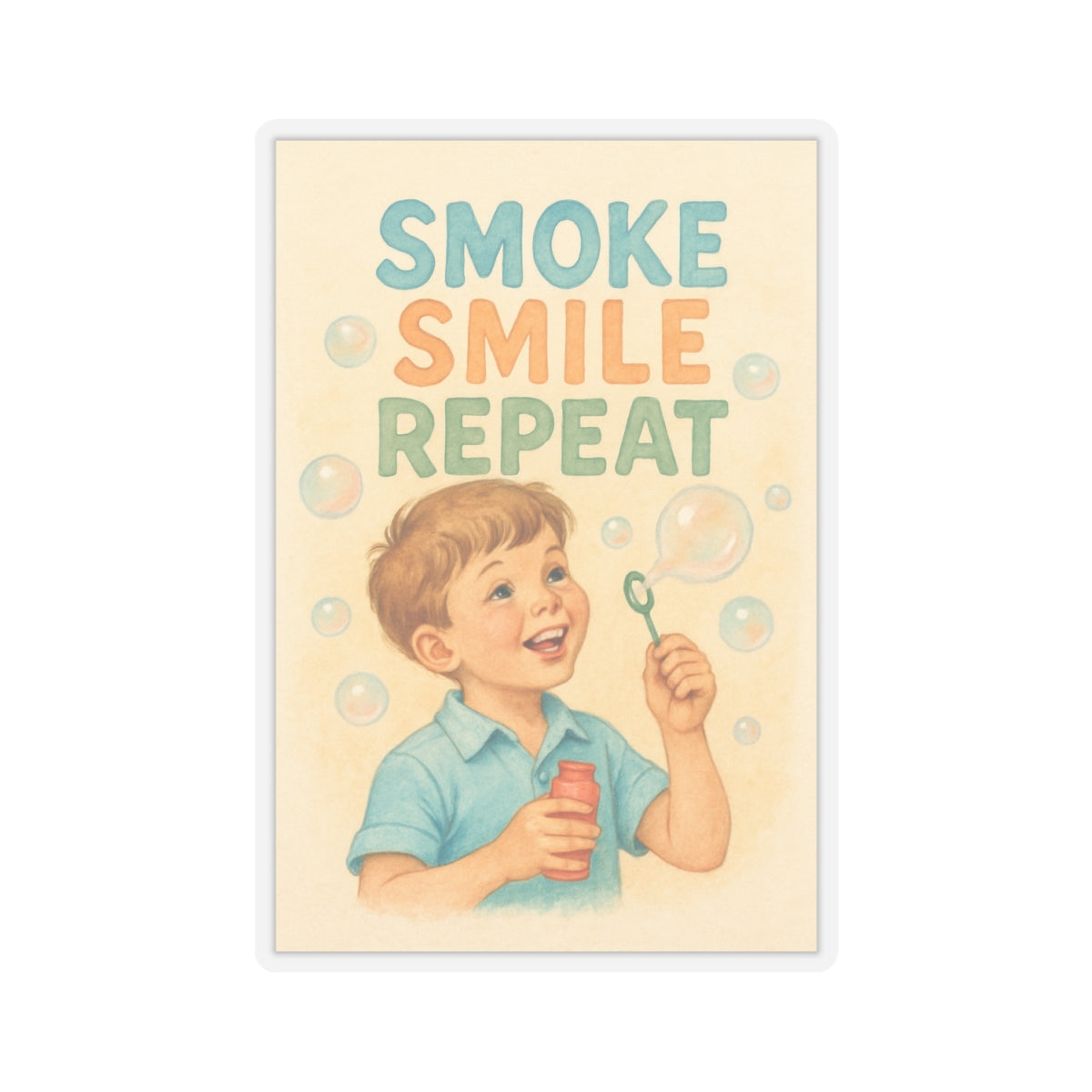 Smoke Smile Repeat Sticker