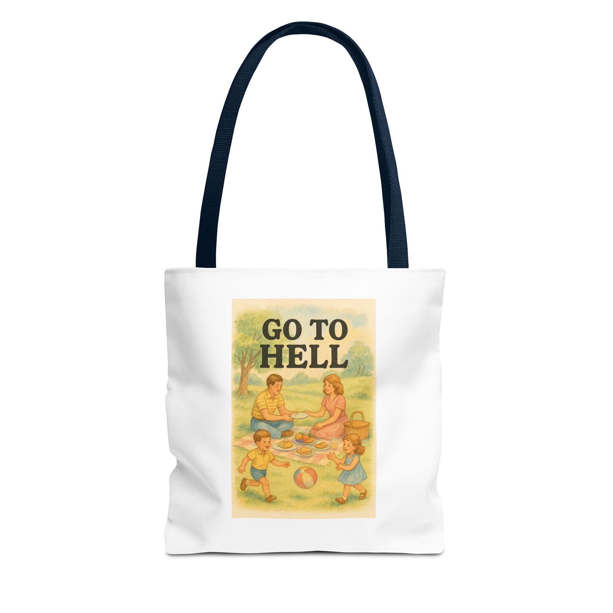 Go To Hell & Candy Chaos - Tote Bag  Fun Eco-Friendly Shoulder Bag